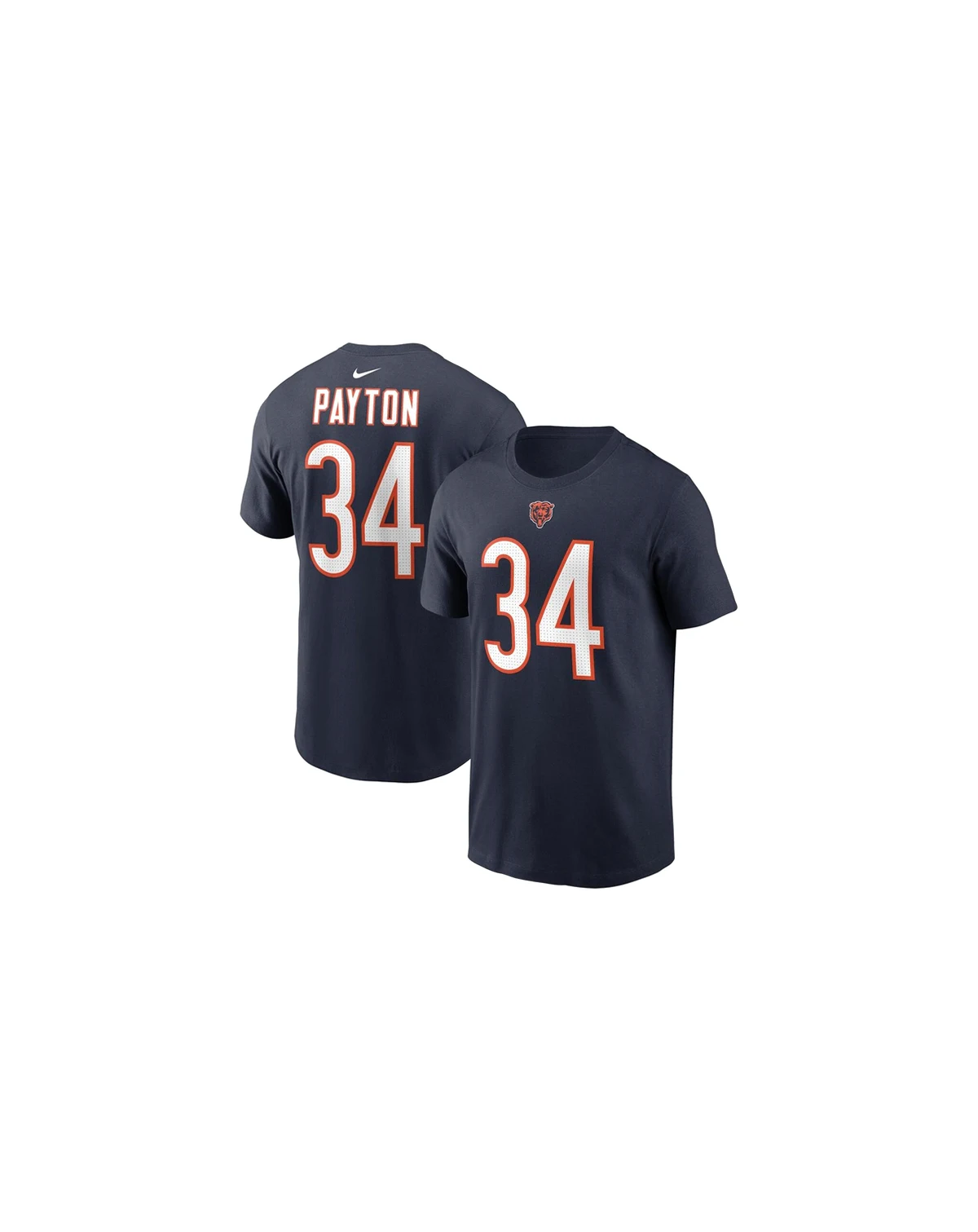 Men's Walter Payton Navy Chicago Bears Retired Player Name Number T-Shirt