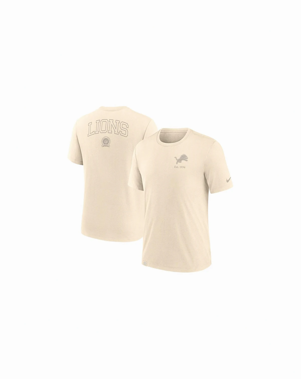 Men's Cream Detroit Lions Glory Tri-Blend T-Shirt