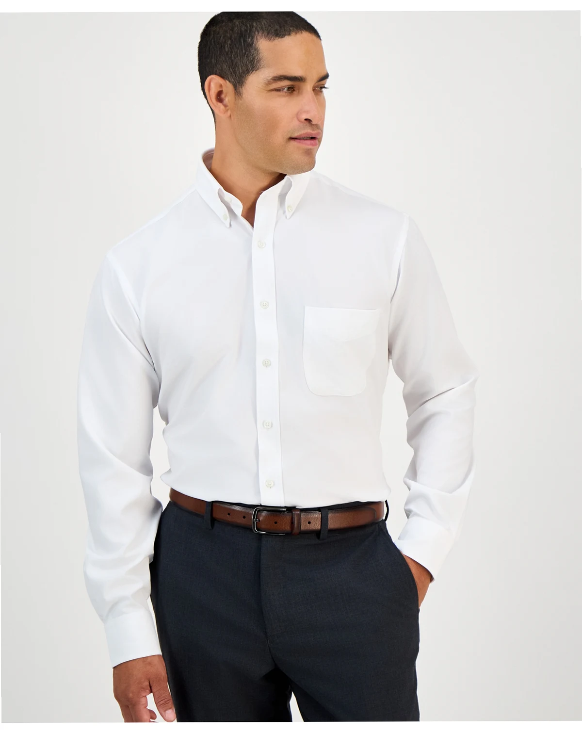 Men's Regular Fit Traveler Dress Shirt, Created for Macy's