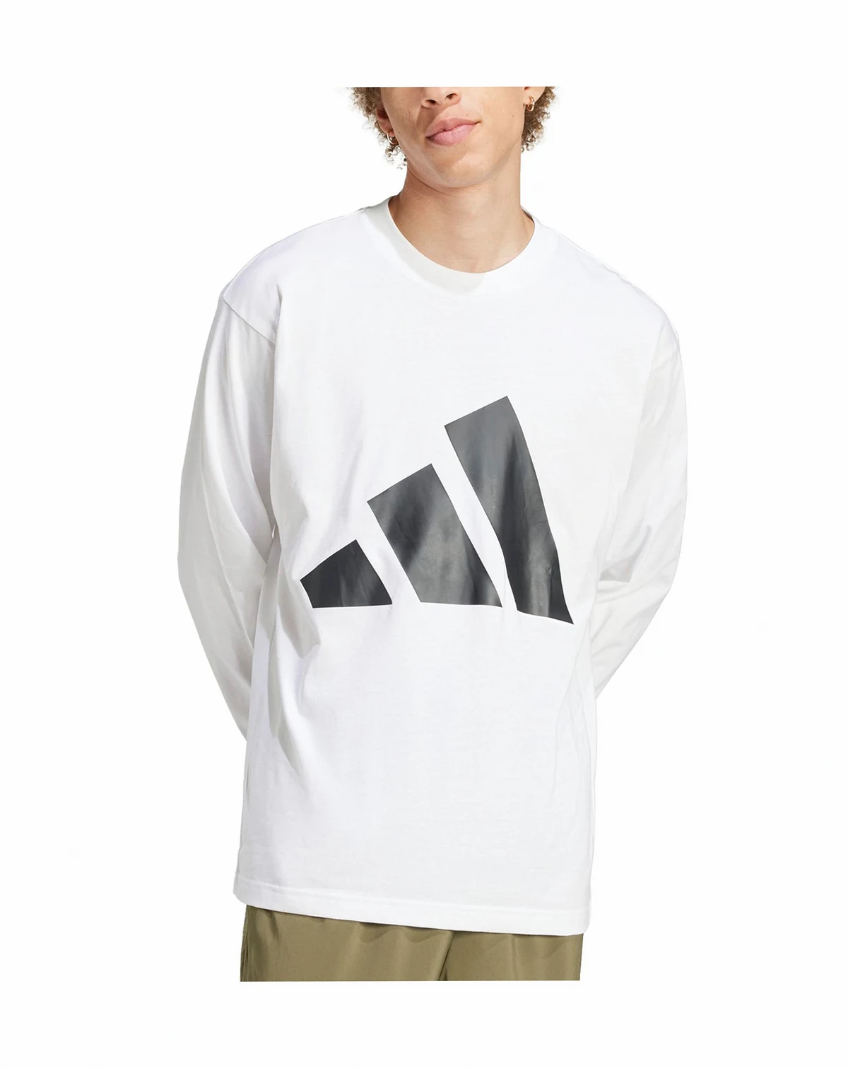 Men's Essentials Big Logo Single Jersey Cotton Long-Sleeve T-Shirt