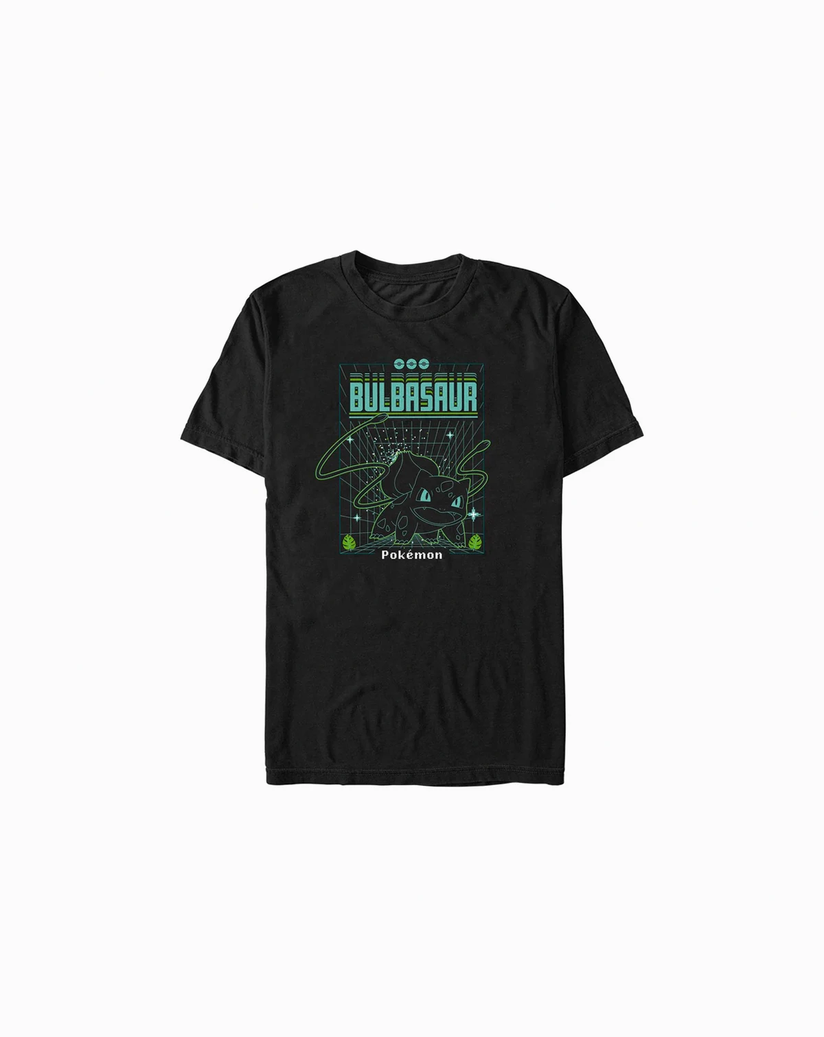 Men's Bulbasaur Grid Short Sleeve T-shirt