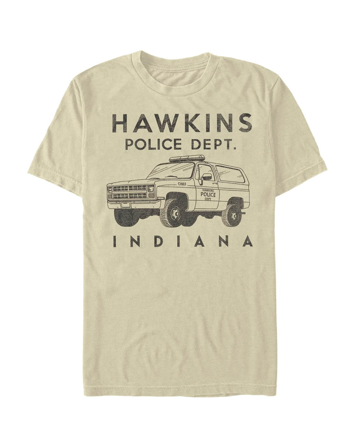 Stranger Things Men's Hawkins Police Dept indiana Short Sleeve T-Shirt