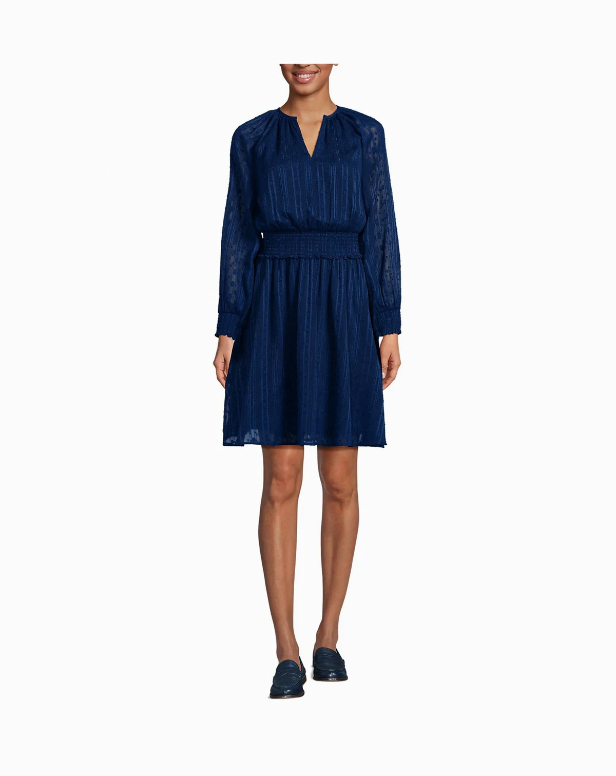 Women's Chiffon Clip Dot Dress