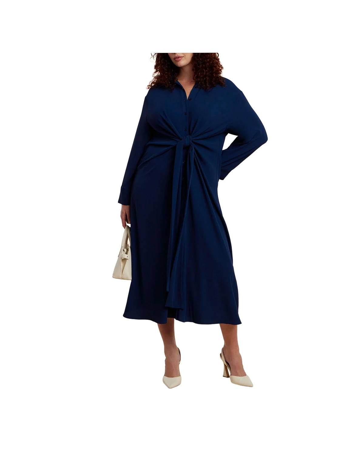 Women's Plus Size Drapey Faux Leather Mini Dress