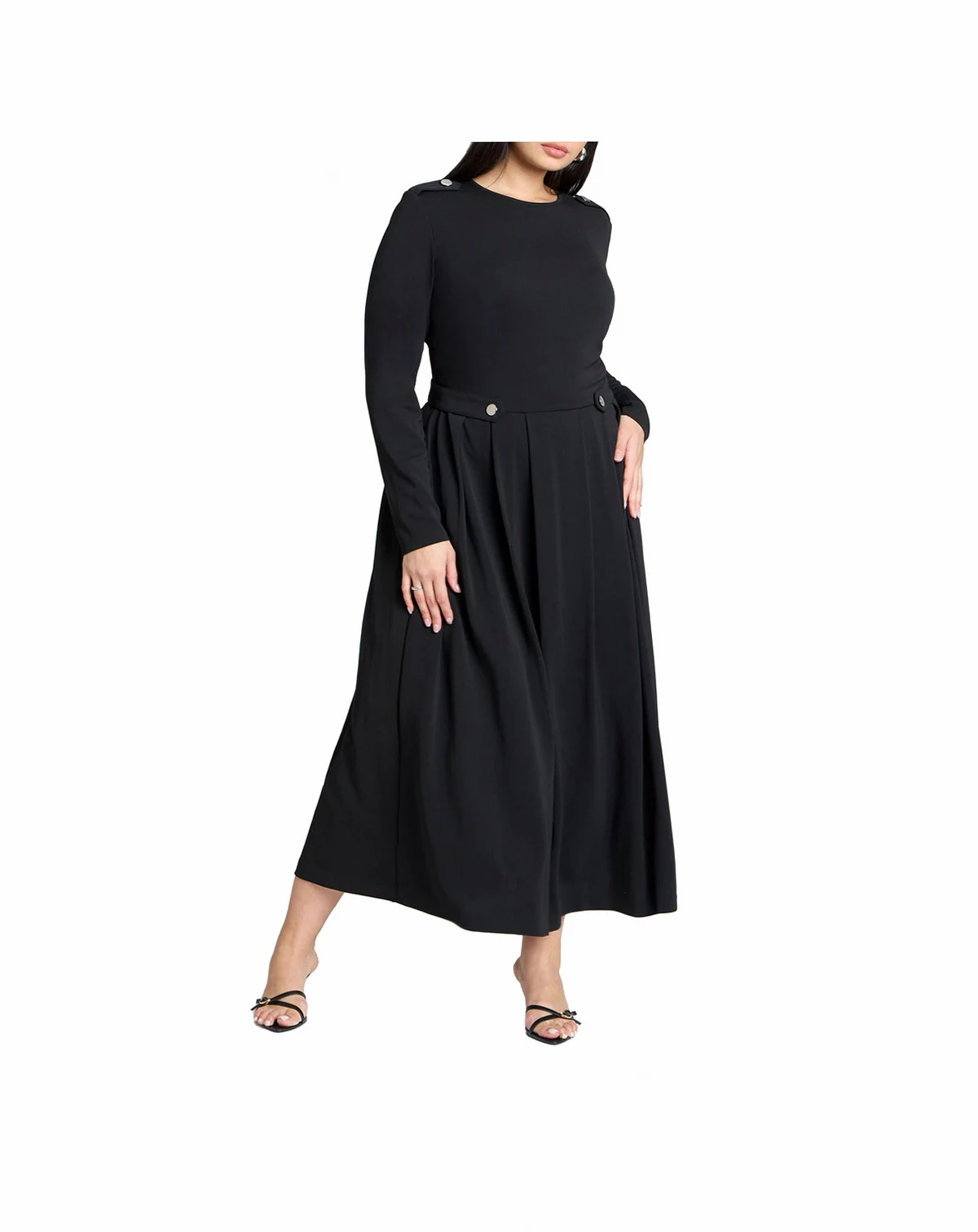 Women's Plus Size Eupalette Dress With Pleats