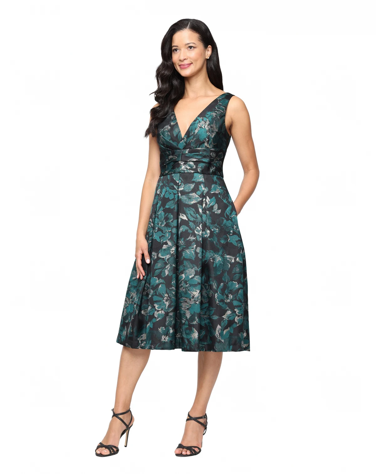 Women's Midi Sleeveless Printed Dress