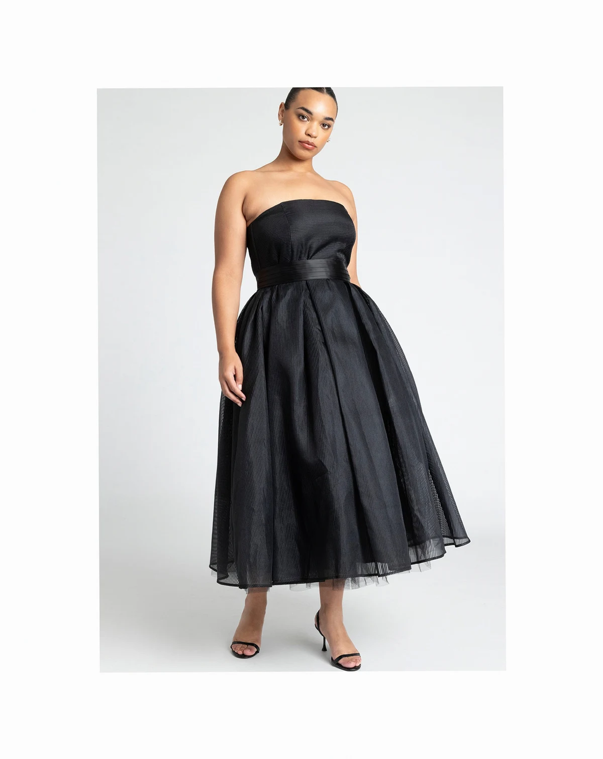 Women's Plus Size Strapless Crinoline Dress