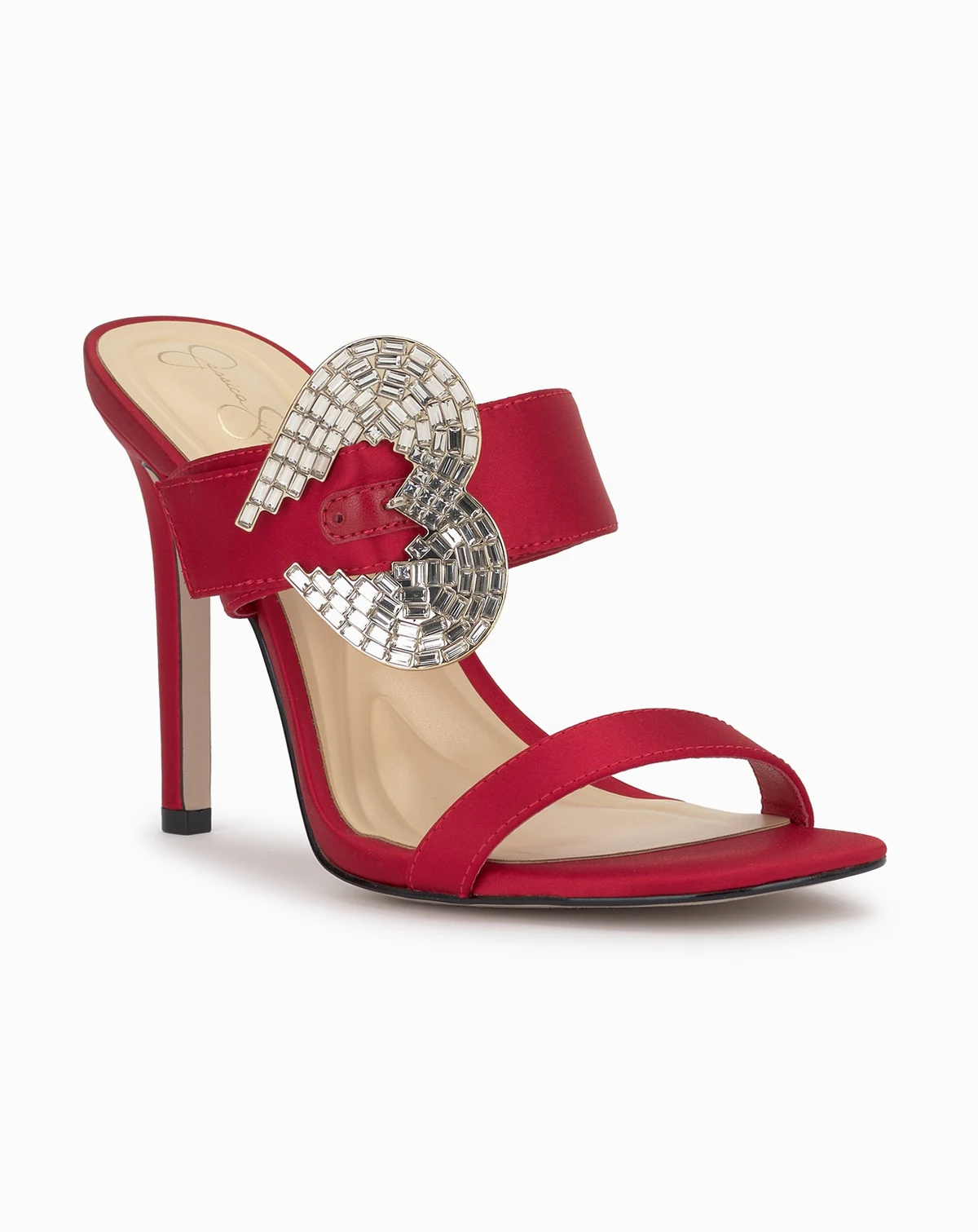 Women's Orrieta Heart Buckle Slip On Dress Sandals