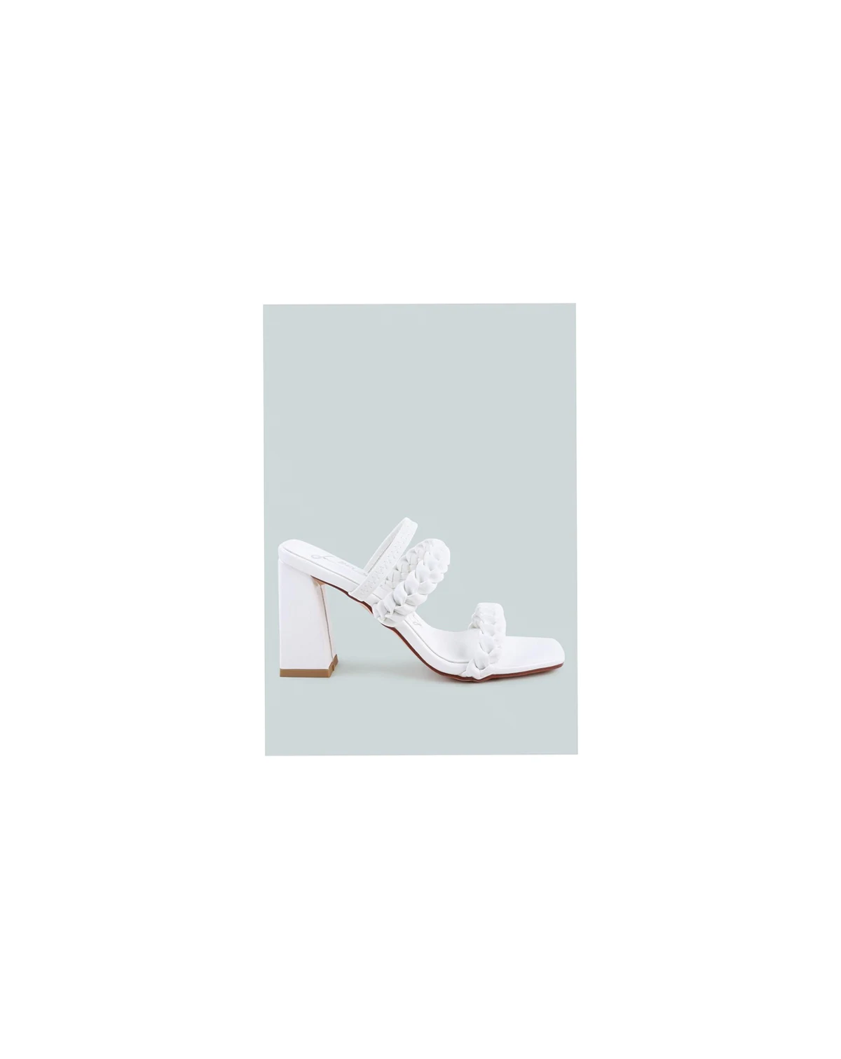Womens Arnie Dual Braided Strap Block Heel Sandals