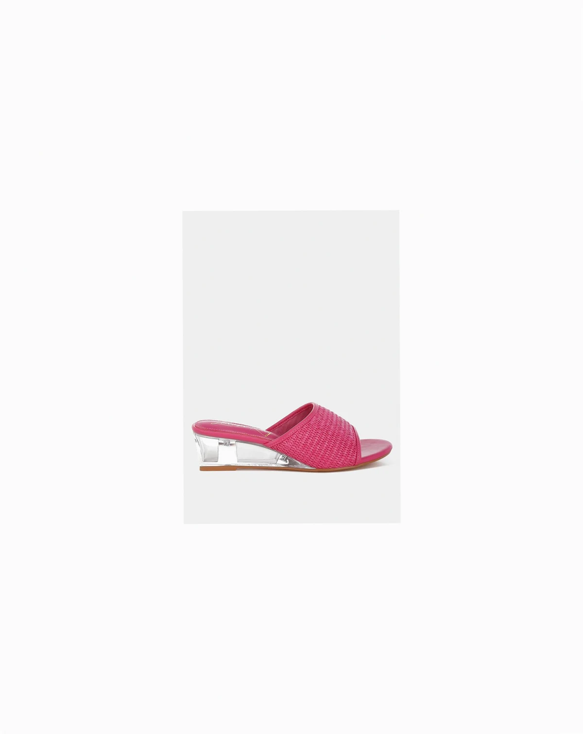 Womens Osminda Raffia Clear Heel Wedge Sandals