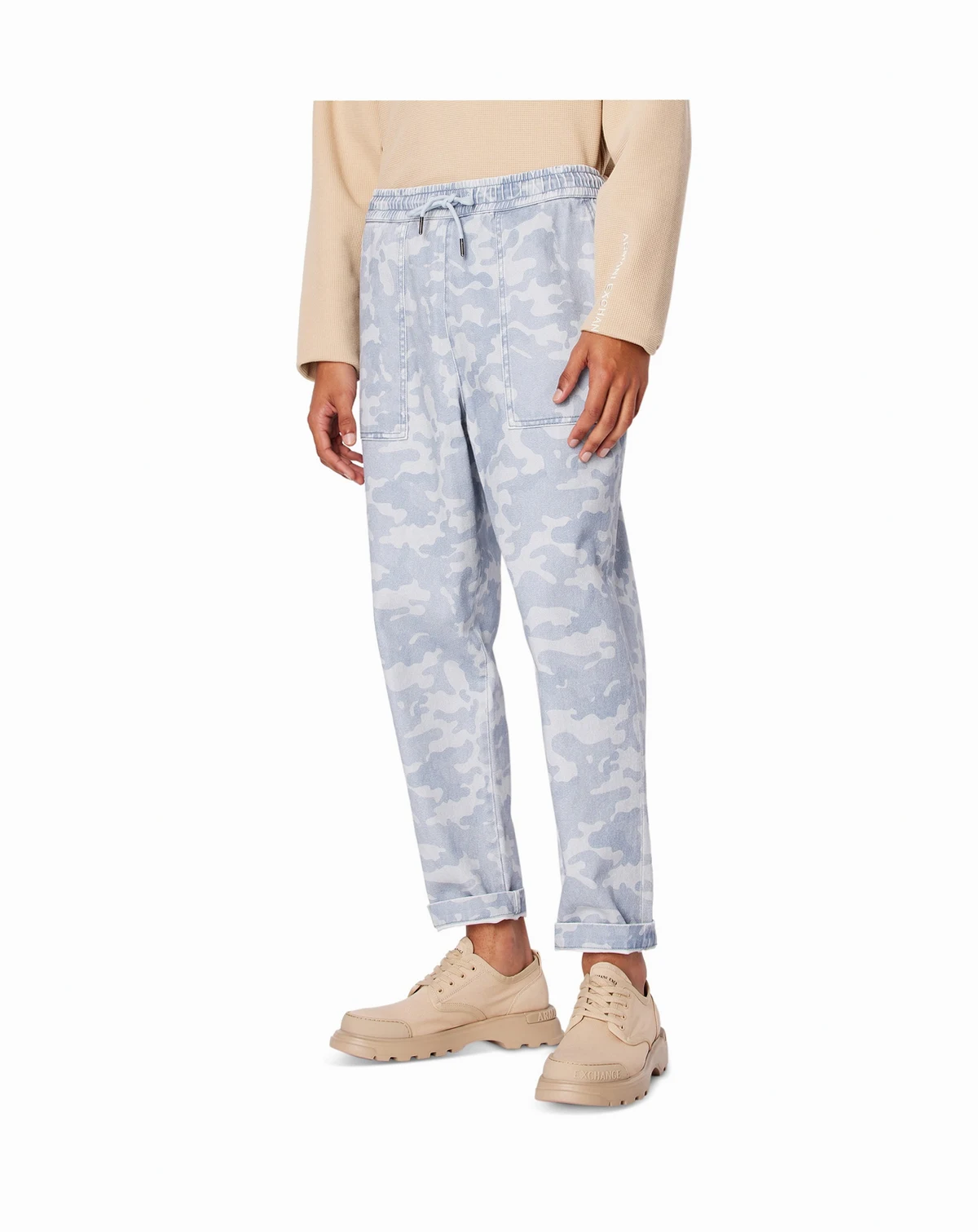 Men's Tonal Camouflage Drawstring Pants