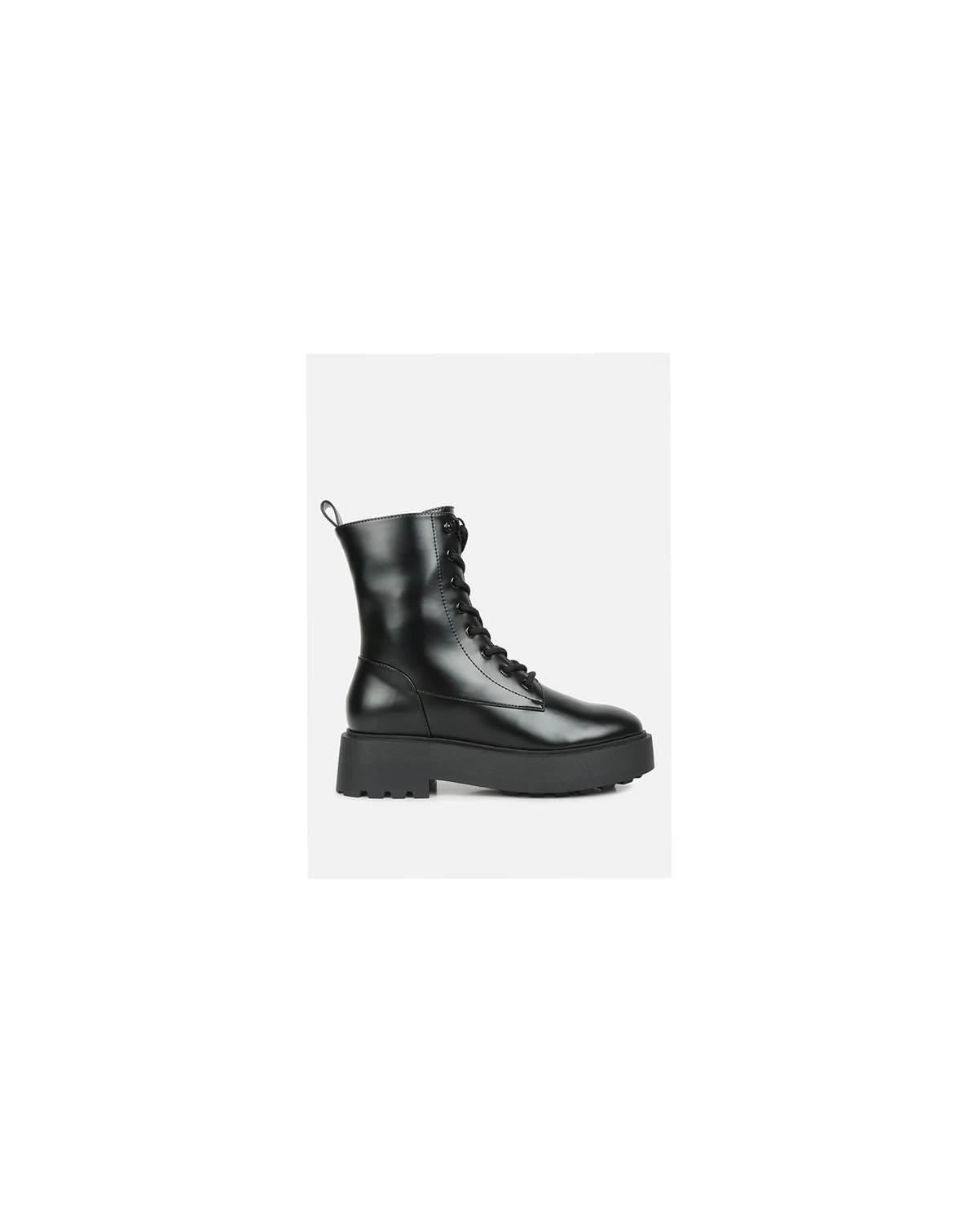 Womens Molsh Faux Leather Ankle Biker Boots