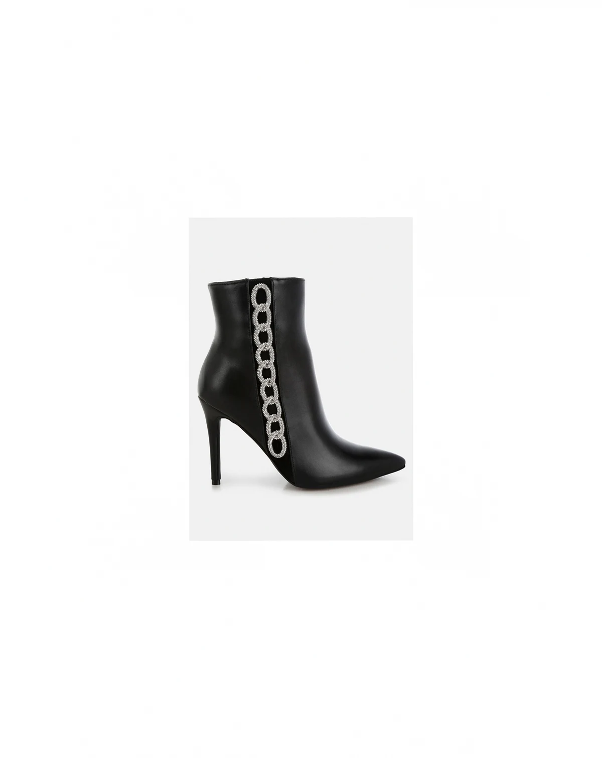 Womens Kalina Rhinestones Chain Detail Boots