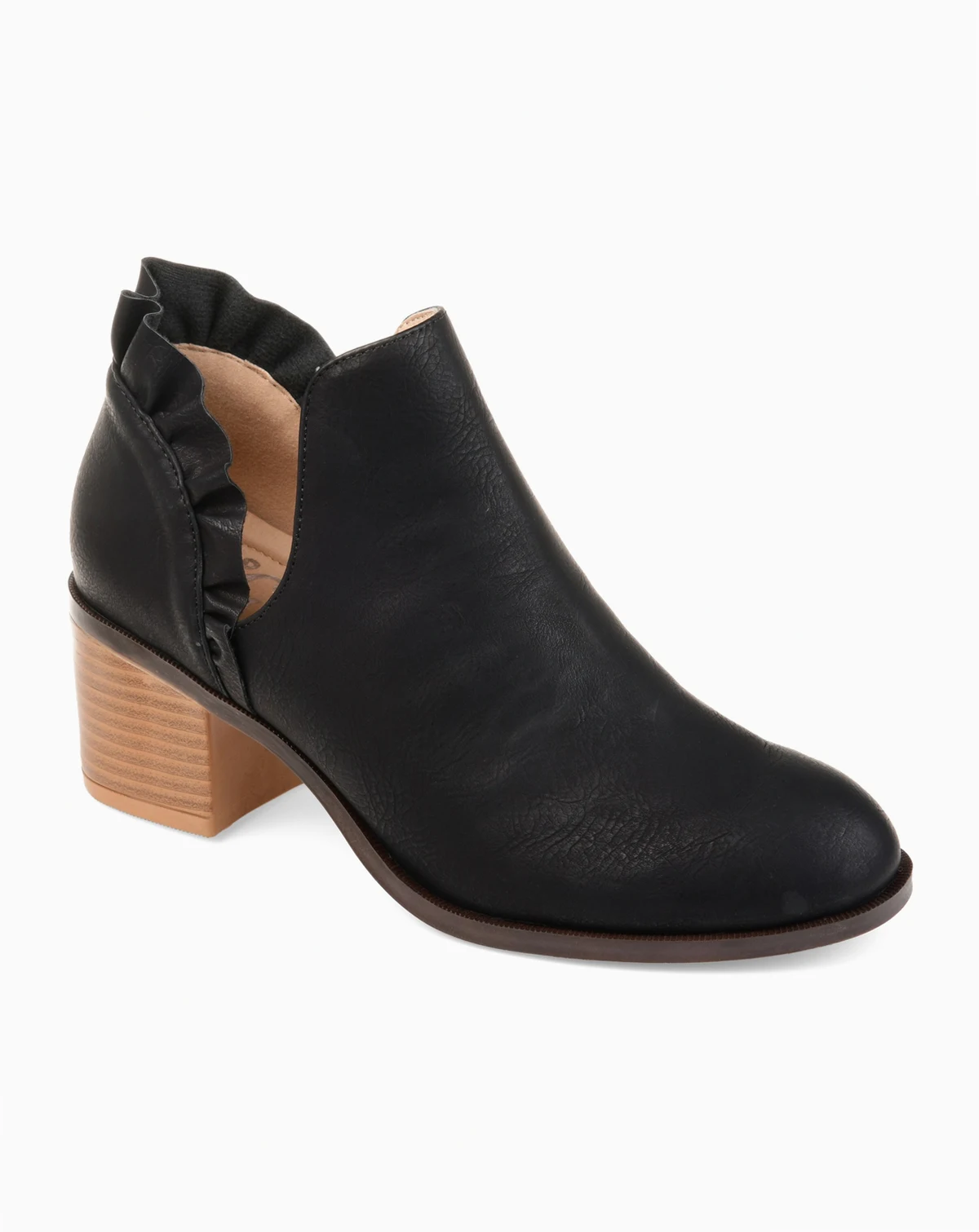 Women's Lennie Ruffle Detail Stacked Block Heel Booties