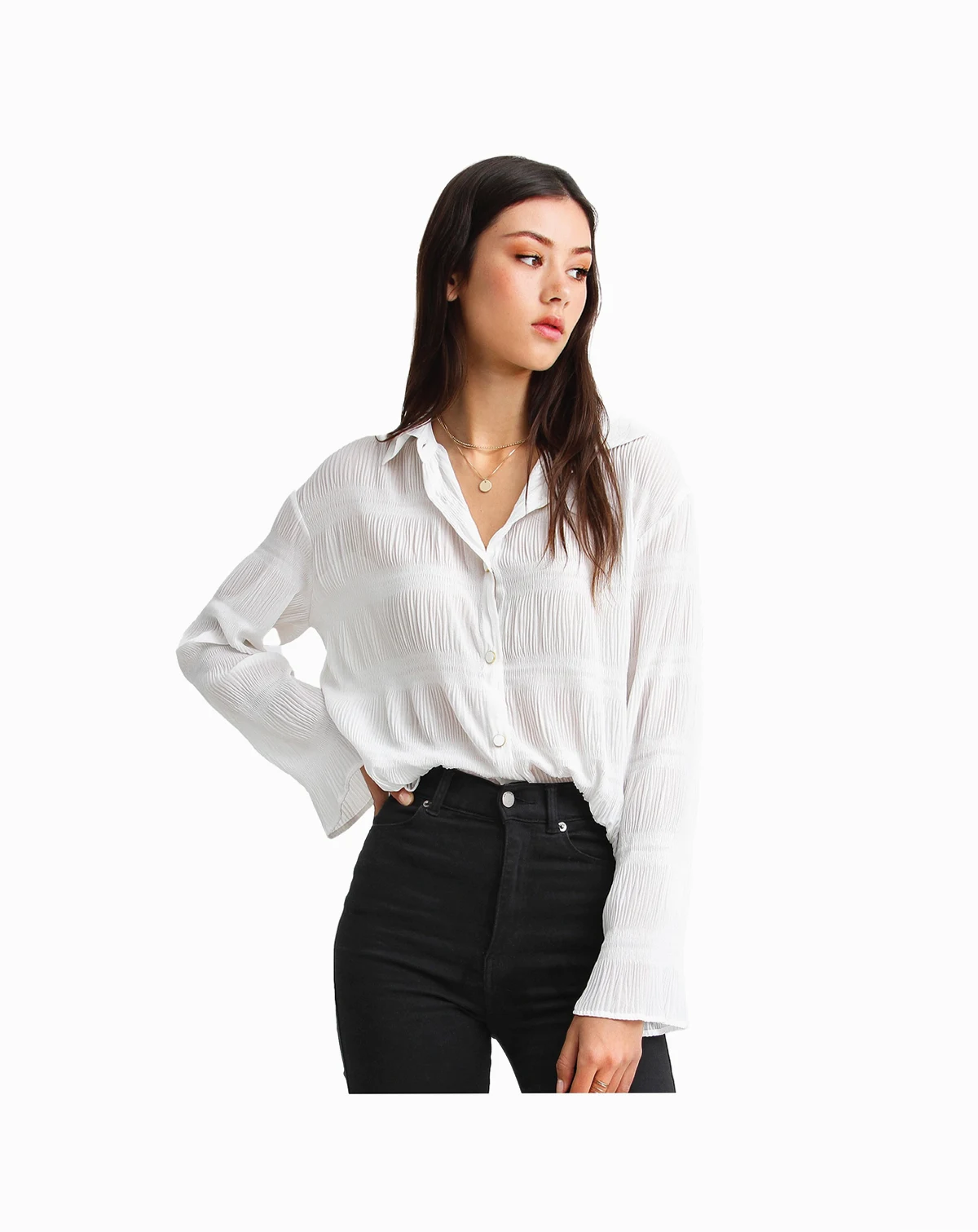 Women's Yoko Shirred Chiffon Blouse