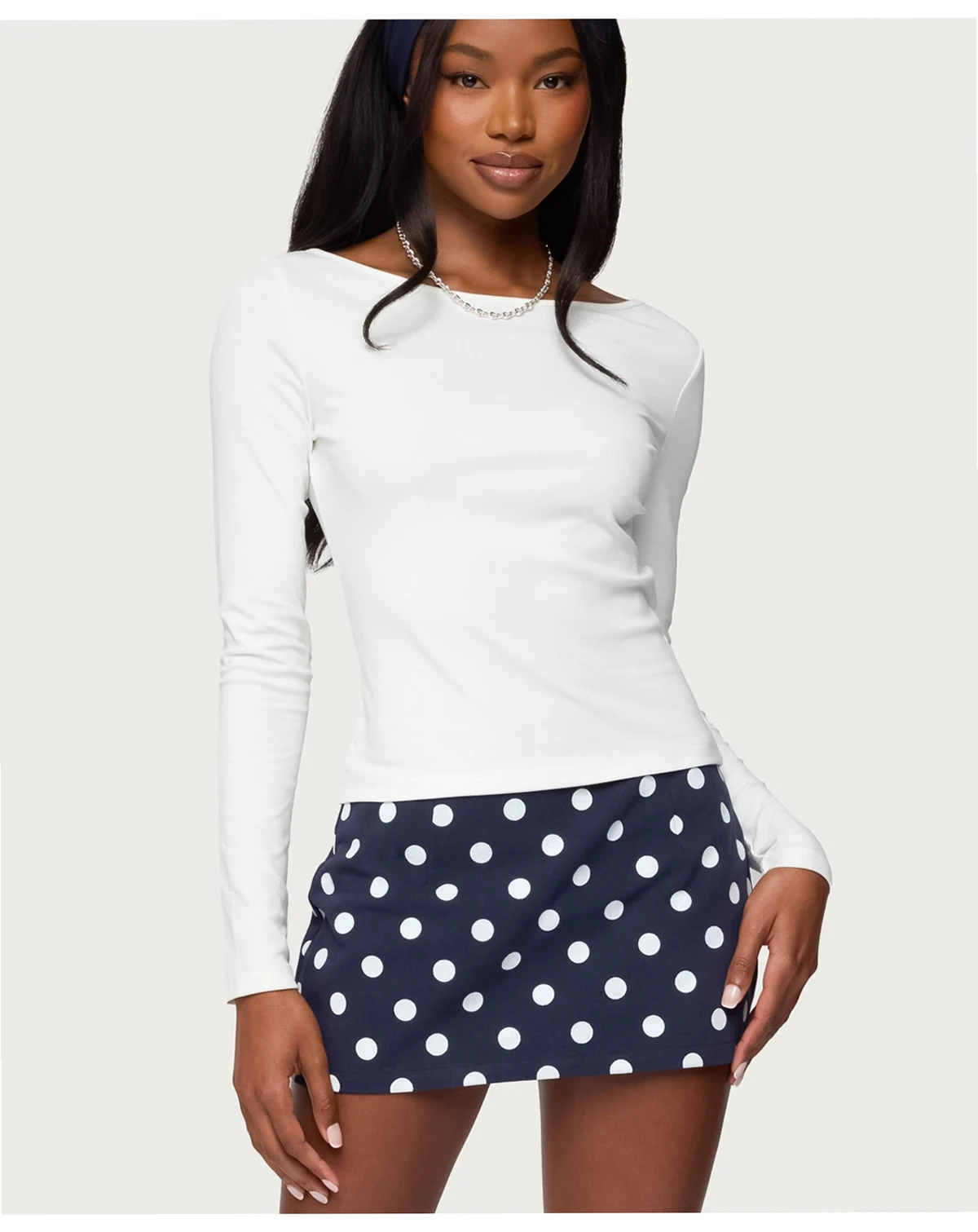 Women's Savi Boat Neck Long Sleeve Top