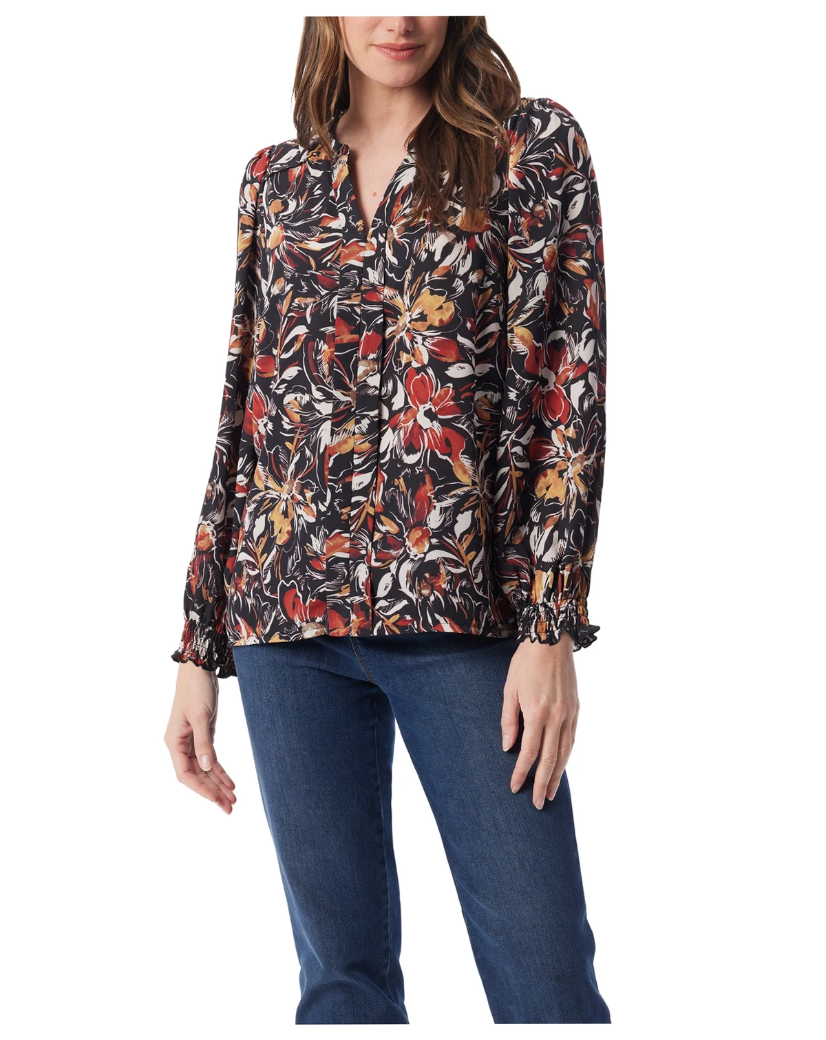 Women's Printed Pleated Top