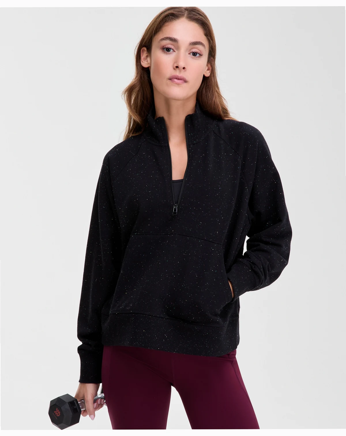 Women's Fleece Quarter-Zip Sweatshirt, Macy's Exclusive