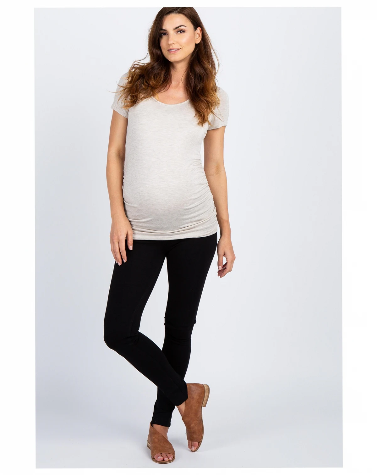 Maternity Black Solid Basic Jeggings