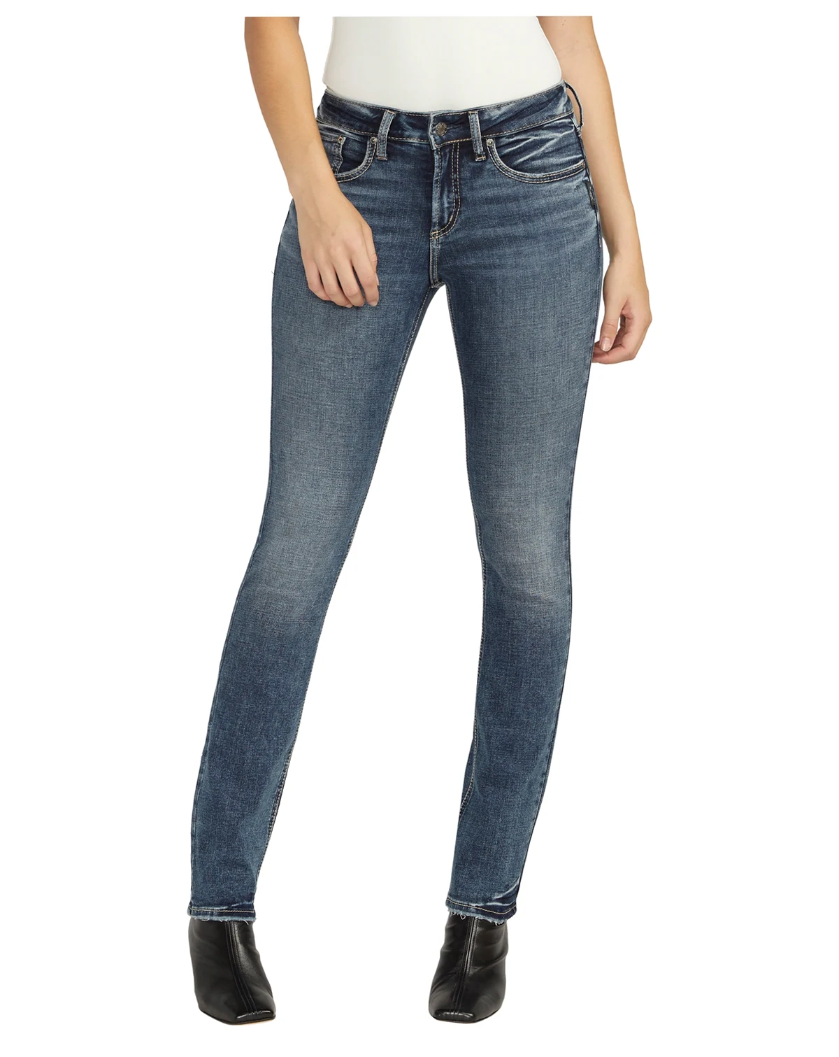 Women's Suki Mid Rise Straight Leg Jeans