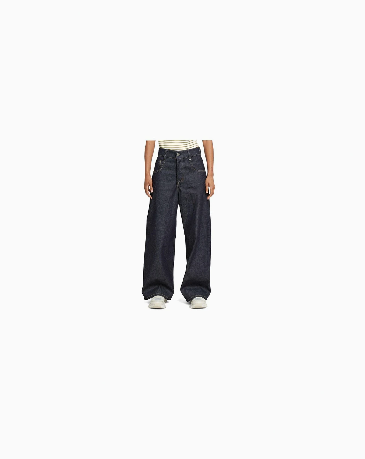 Women's Skater Long Pocket High Loose Jeans