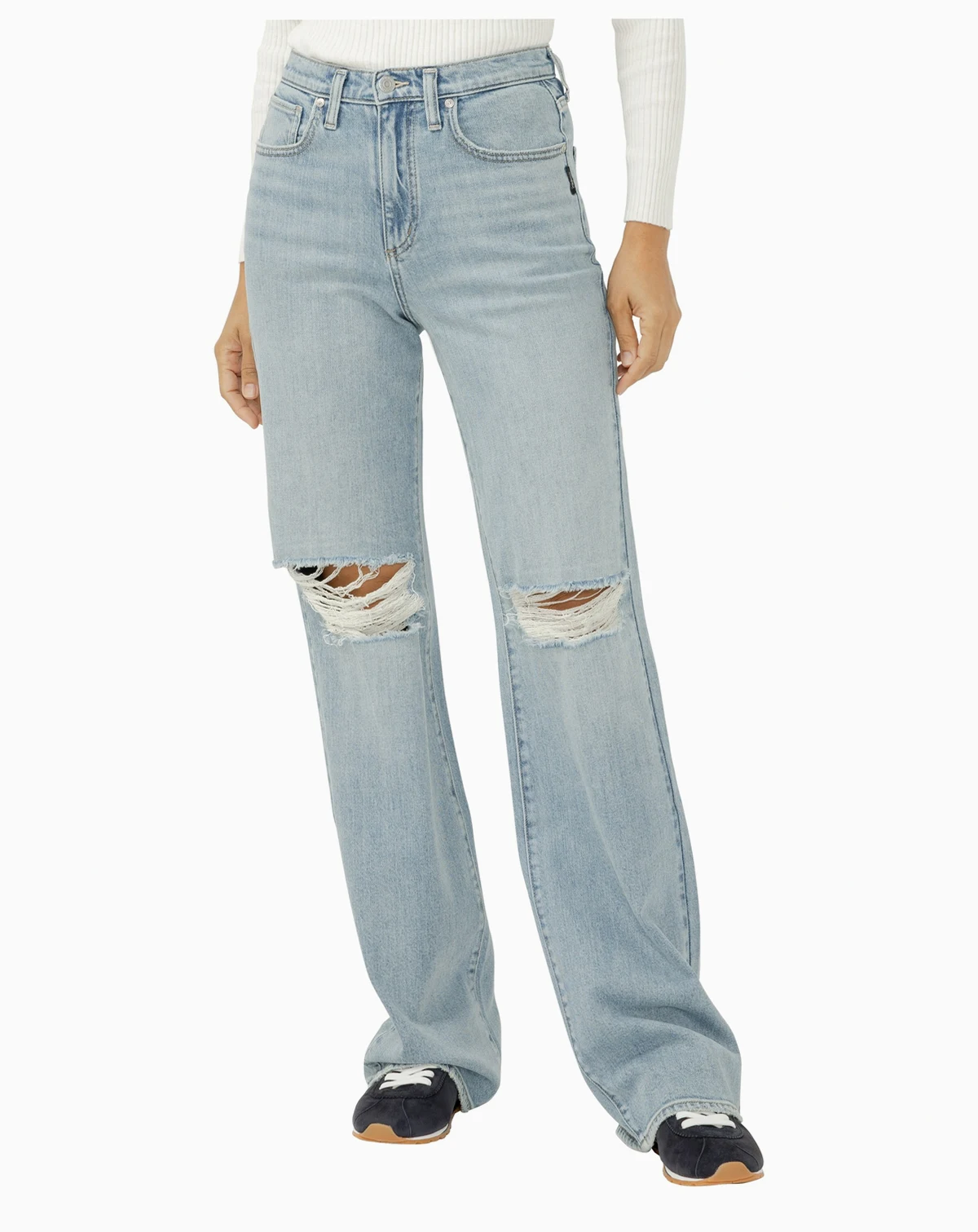 Women's Highly Desirable High-Rise Trouser Leg Jeans