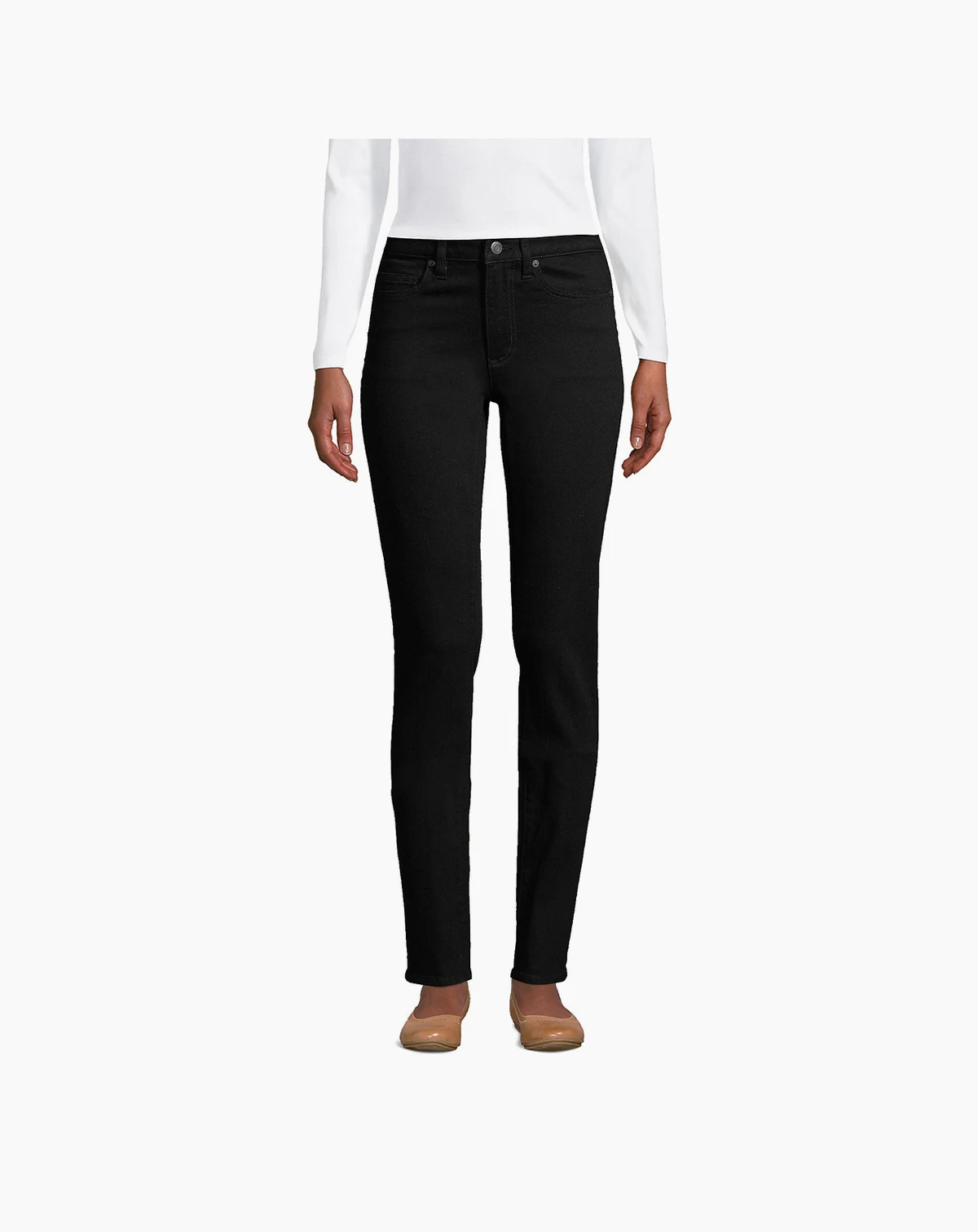 Women's Mid Rise Straight Leg Jeans