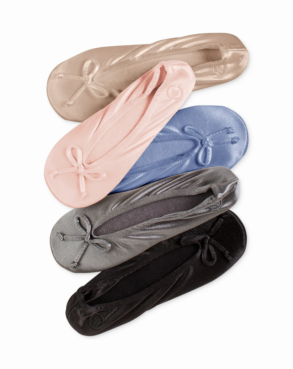 Women's Satin Ballerina Slippers with Bow