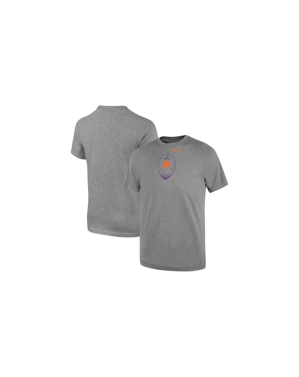 Toddler Gray Clemson Tigers Legend Football Performance T-Shirt