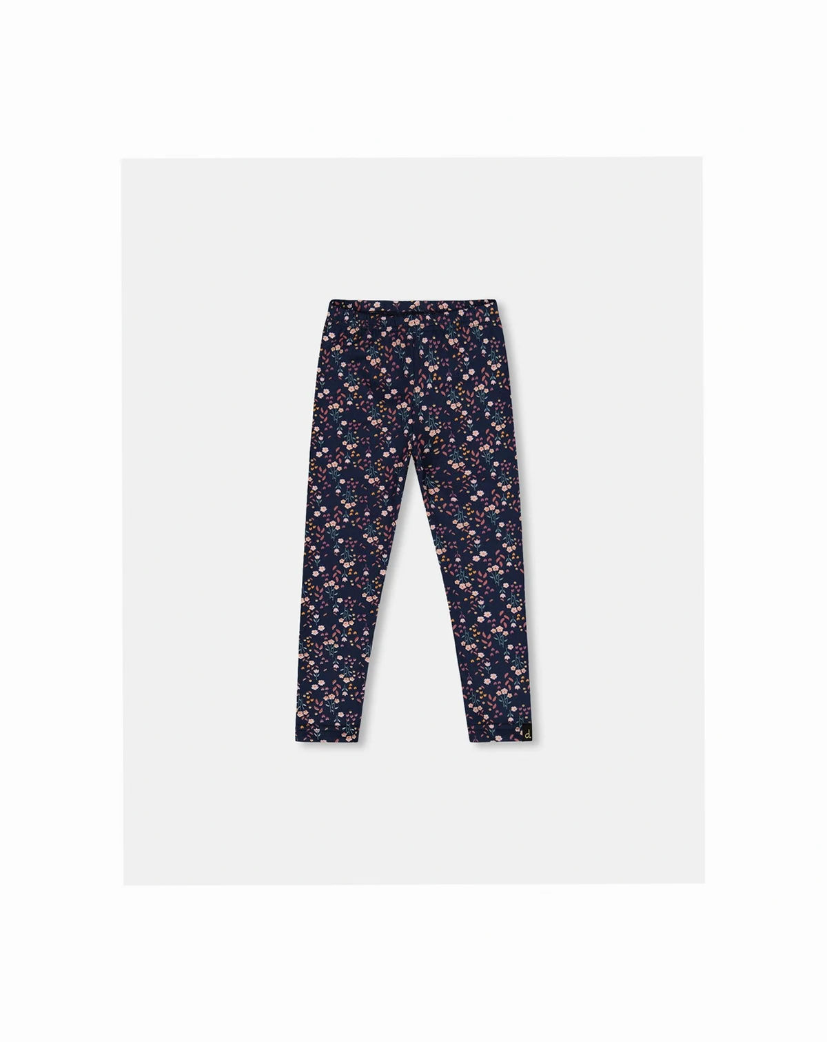 Baby Girls Jersey Leggings Navy Floral