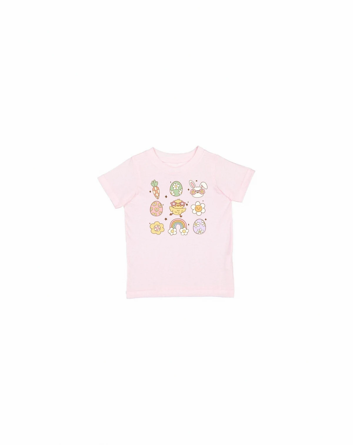 Little Girls Groovy Chick Easter Short Sleeve T-Shirt