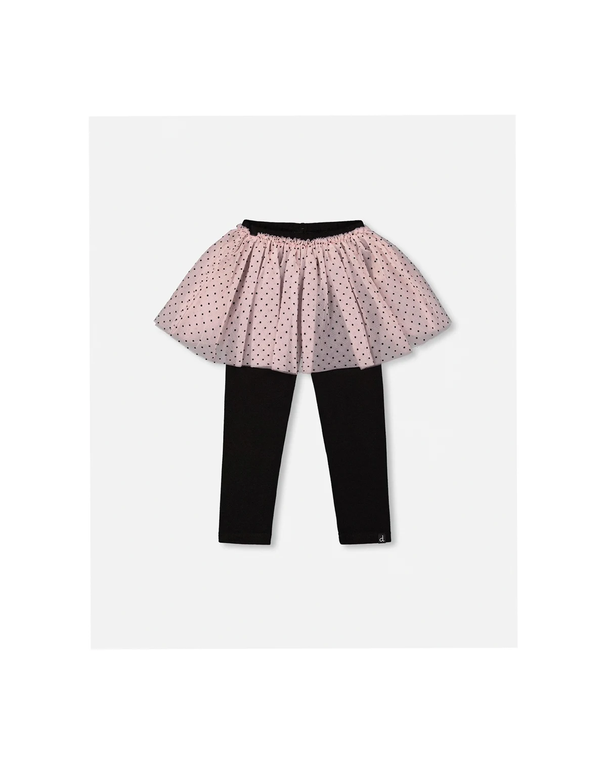 Baby Girl Leggings with Tulle Skirt Pink and Black - Baby