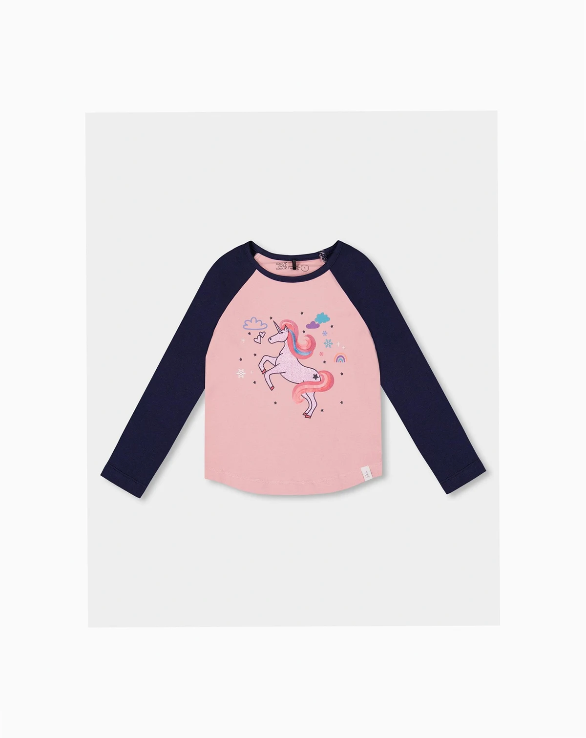 Girl Jersey Raglan Sleeve Tee Pink - Toddler|Child