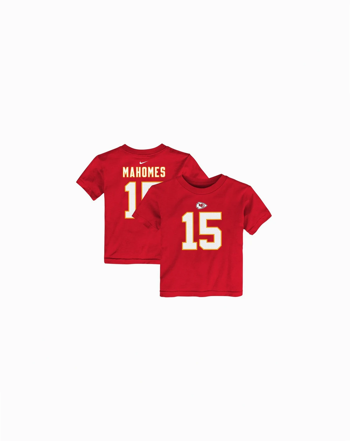 Toddler Boys and Girls Patrick Mahomes Red Kansas City Chiefs Player Name and Number T-shirt