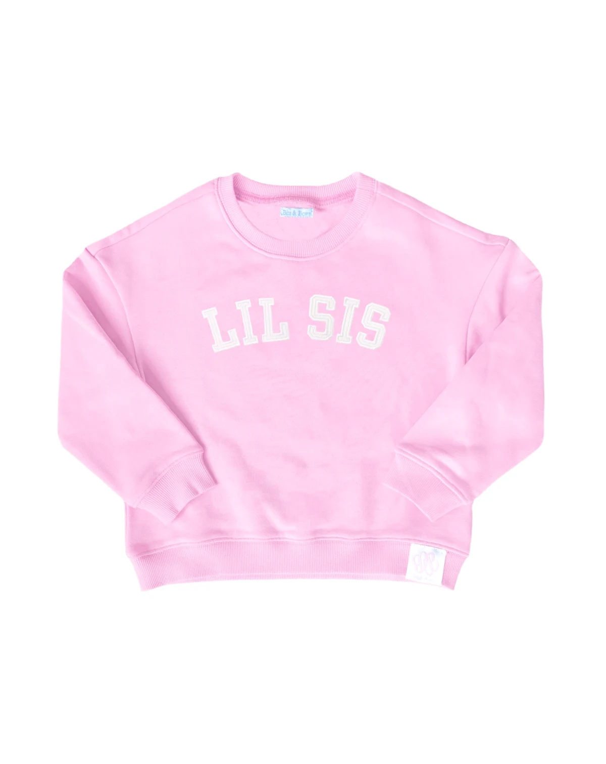 Girls Lil Sis Cotton Crewneck Sweatshirt