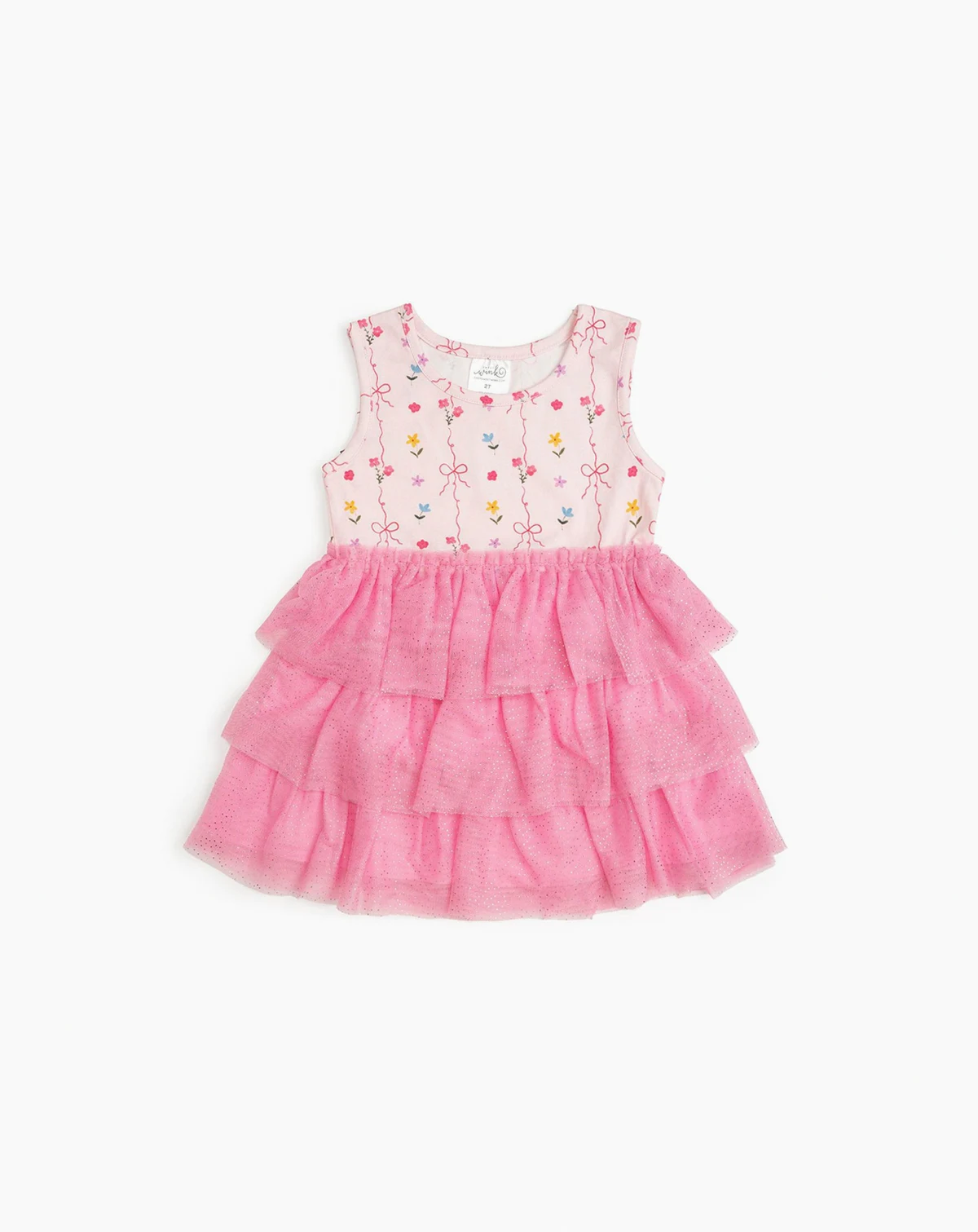 Little Girls Peony Floral Tank Tutu Dress