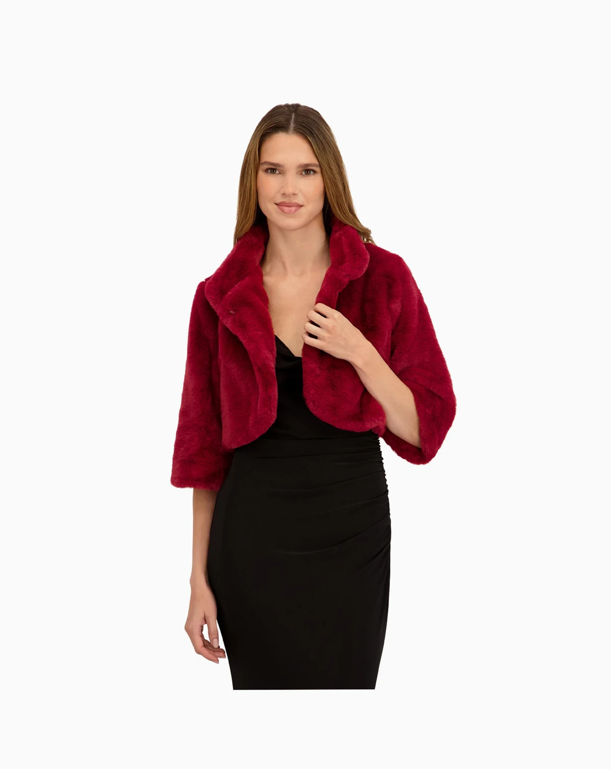 Women's Mila Mock Neck Faux Fur Jacket