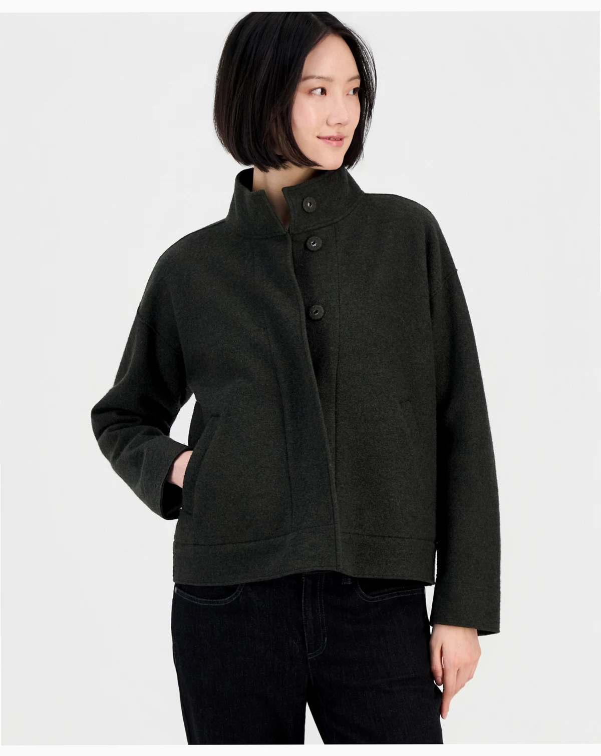 Women's Stand Collar Long-Sleeve Jacket