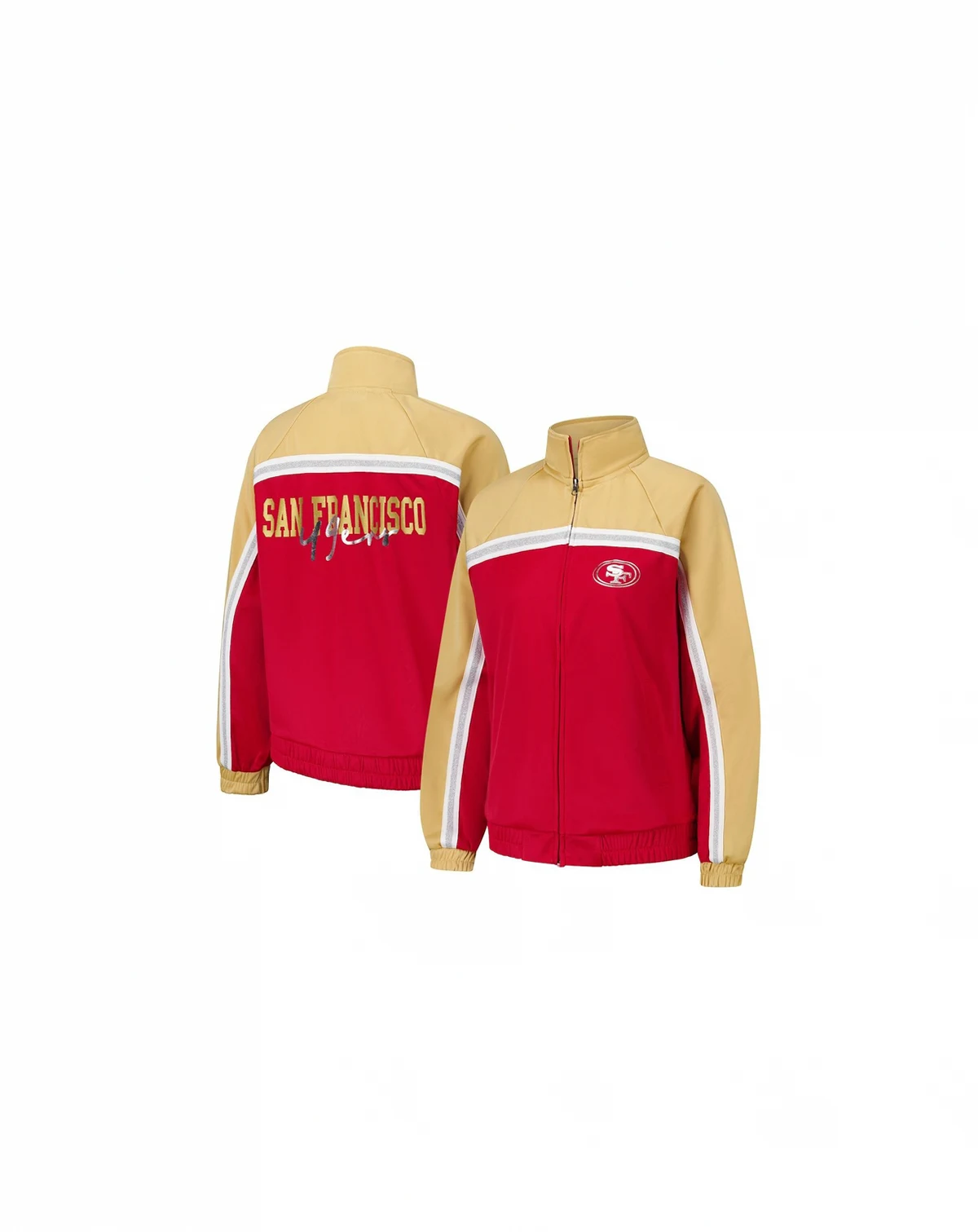 Women's Scarlet San Francisco 49ers Post Game Full-Zip Track Jacket