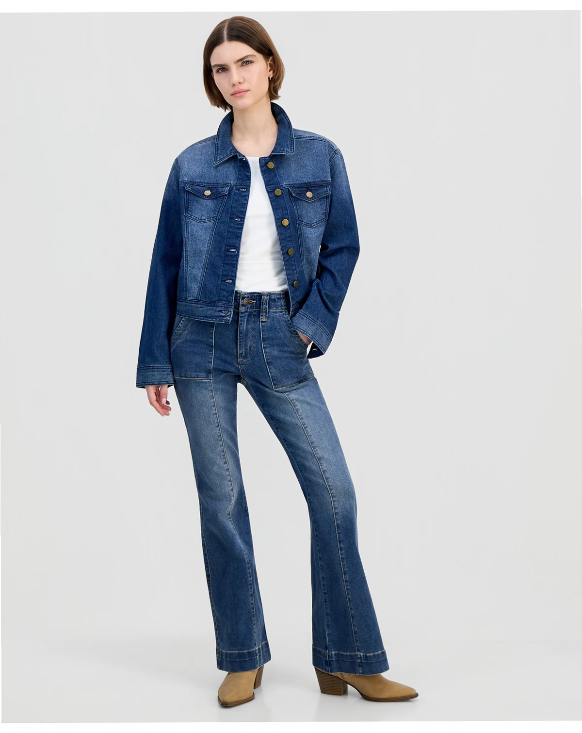 Juniors' Denim Trucker Jacket