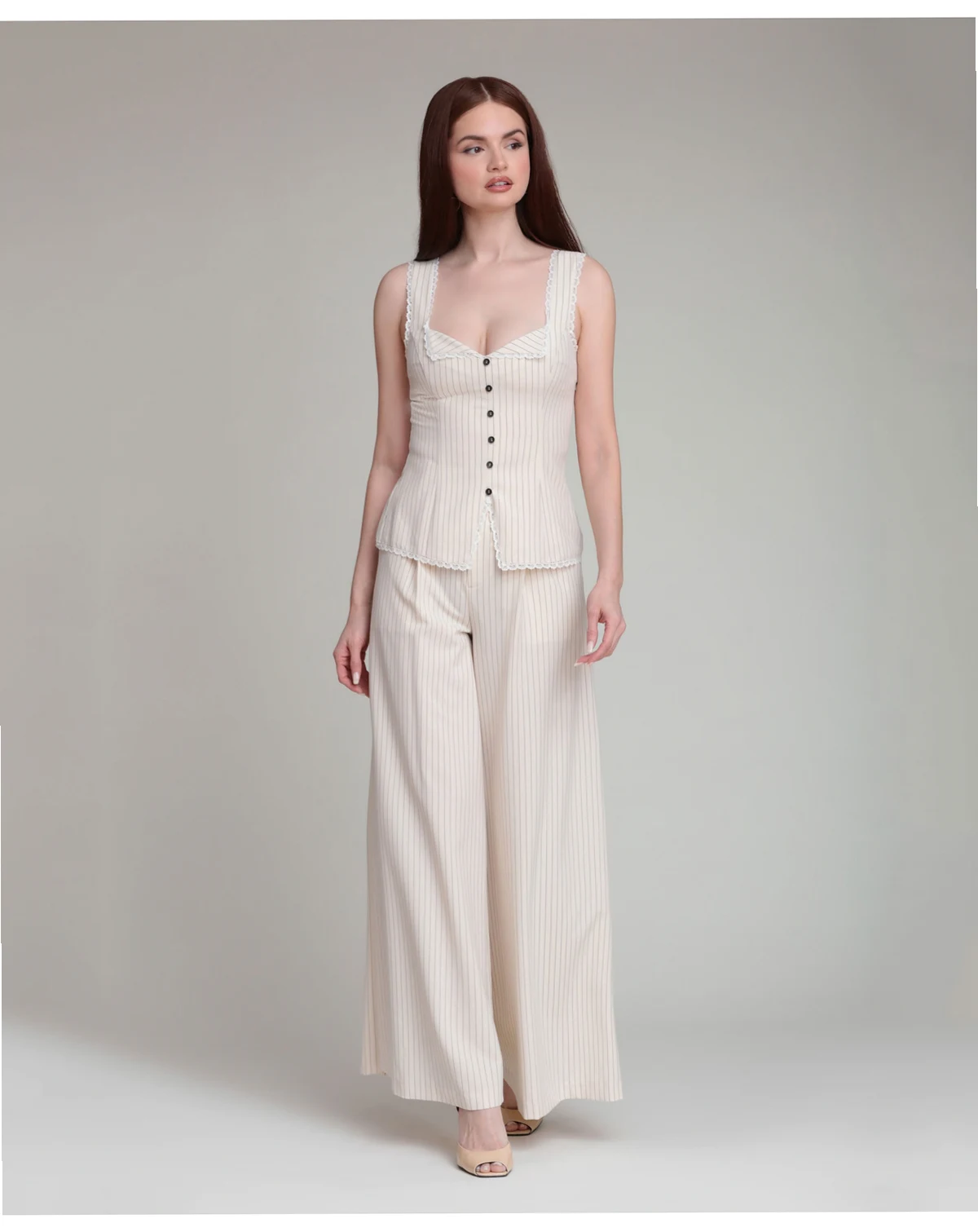 Women's Mid-Rise Wide-Leg Trousers