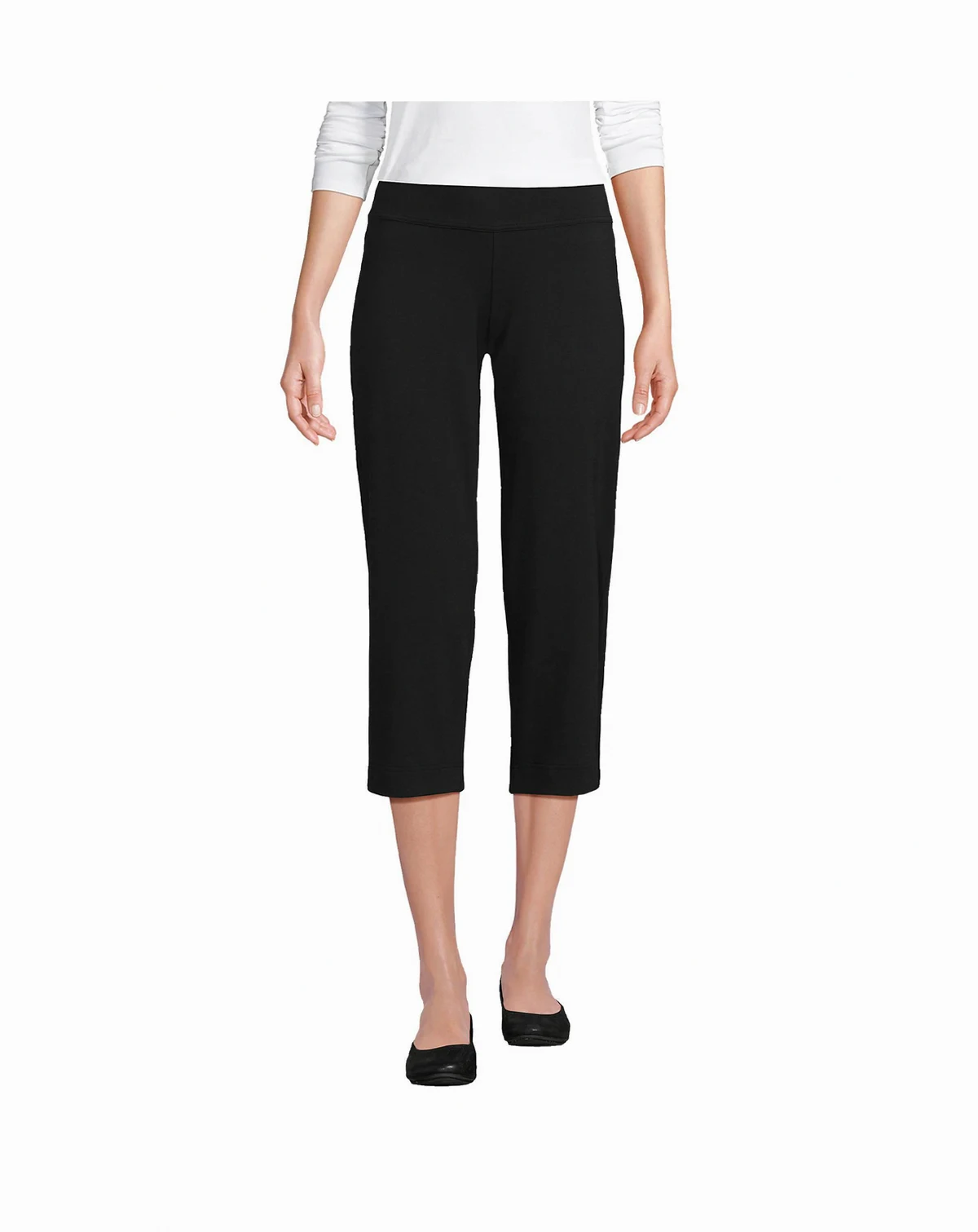 Women's Petite Starfish Mid Rise Pull On Crop Pants
