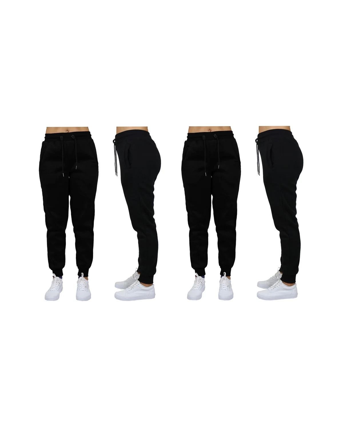 Women's Loose Fit Fleece Jogger Sweatpants, Pack of 2