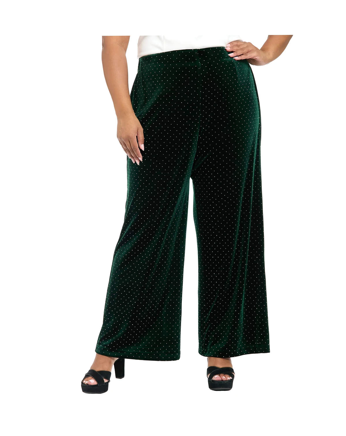 Plus Size Mid-Rise Straight Leg Pants