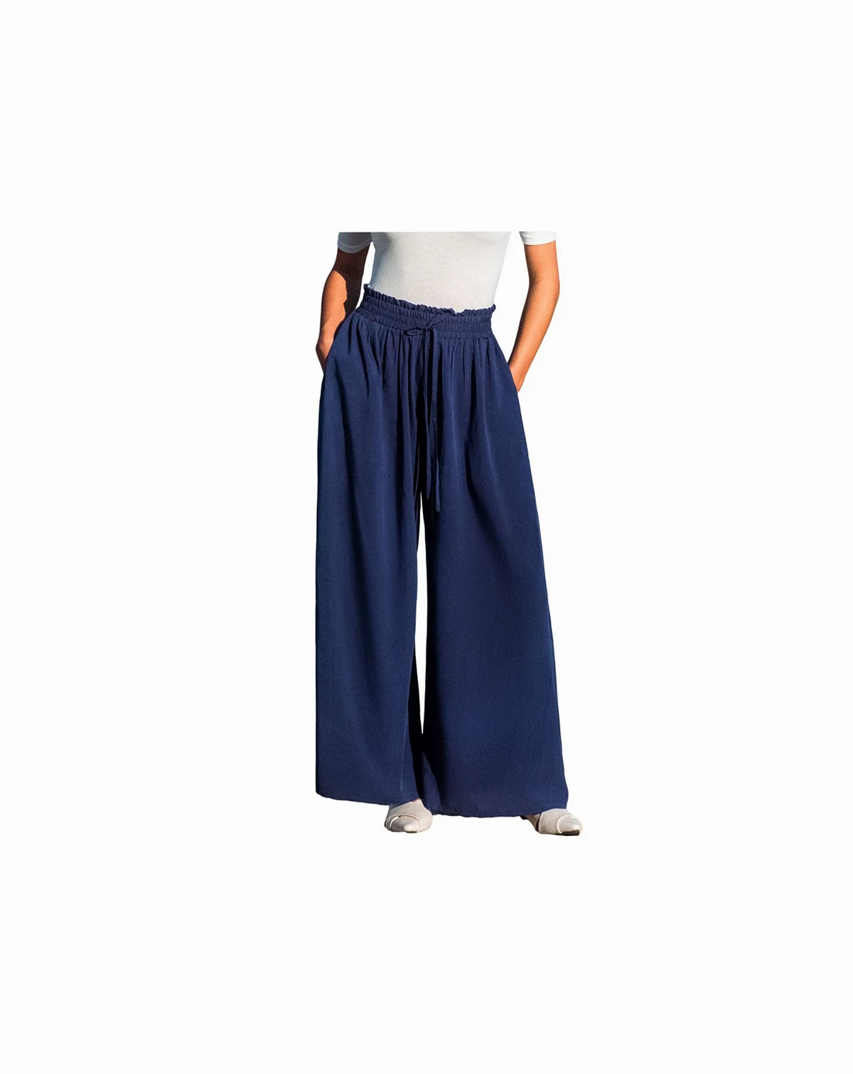 Women's Light and Loose Blue Pants