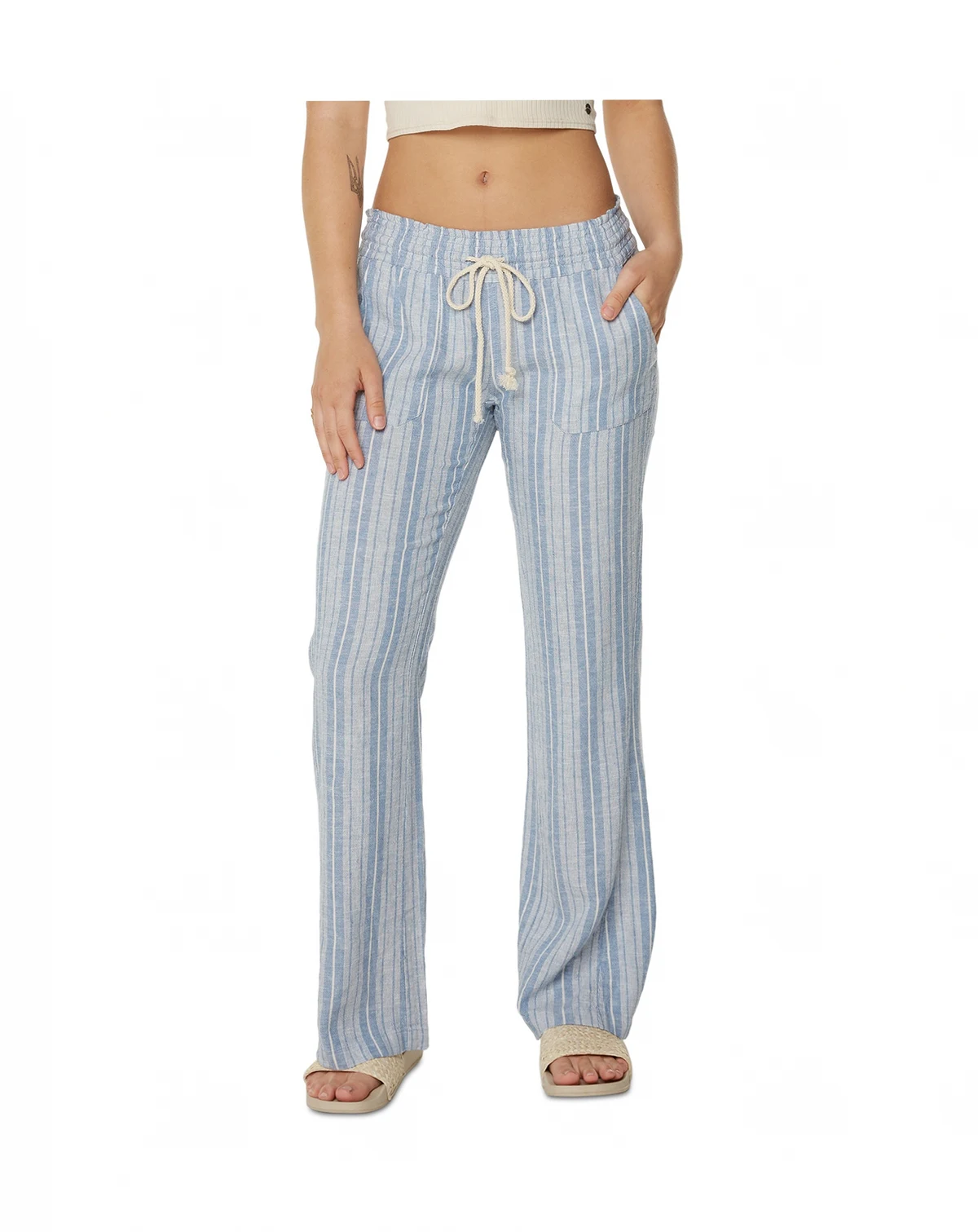 Women's Oceanside Striped Wide-Leg Beach Pants