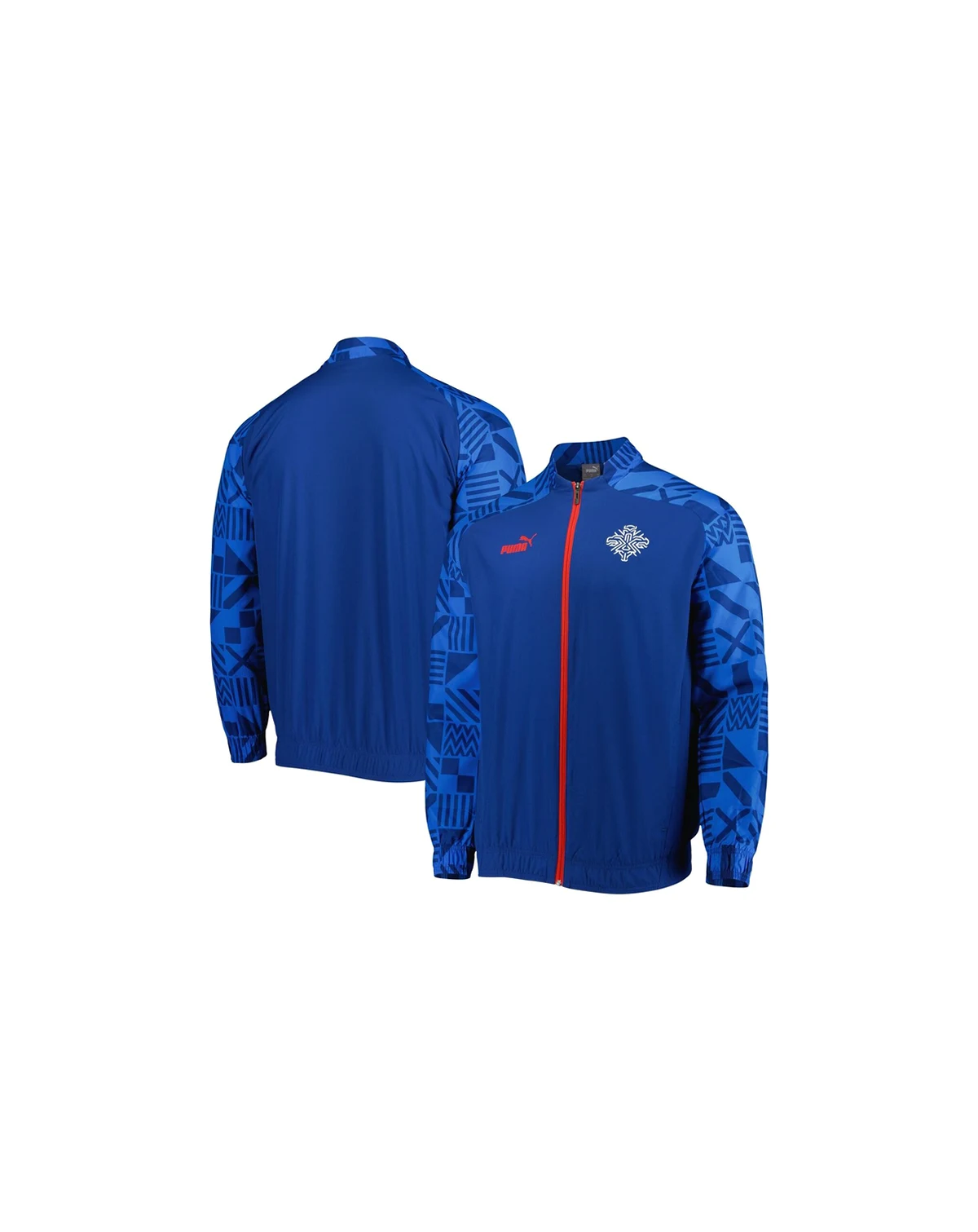 Men's Light Blue Iceland National Team Pre-Match Raglan Full-Zip Training Jacket