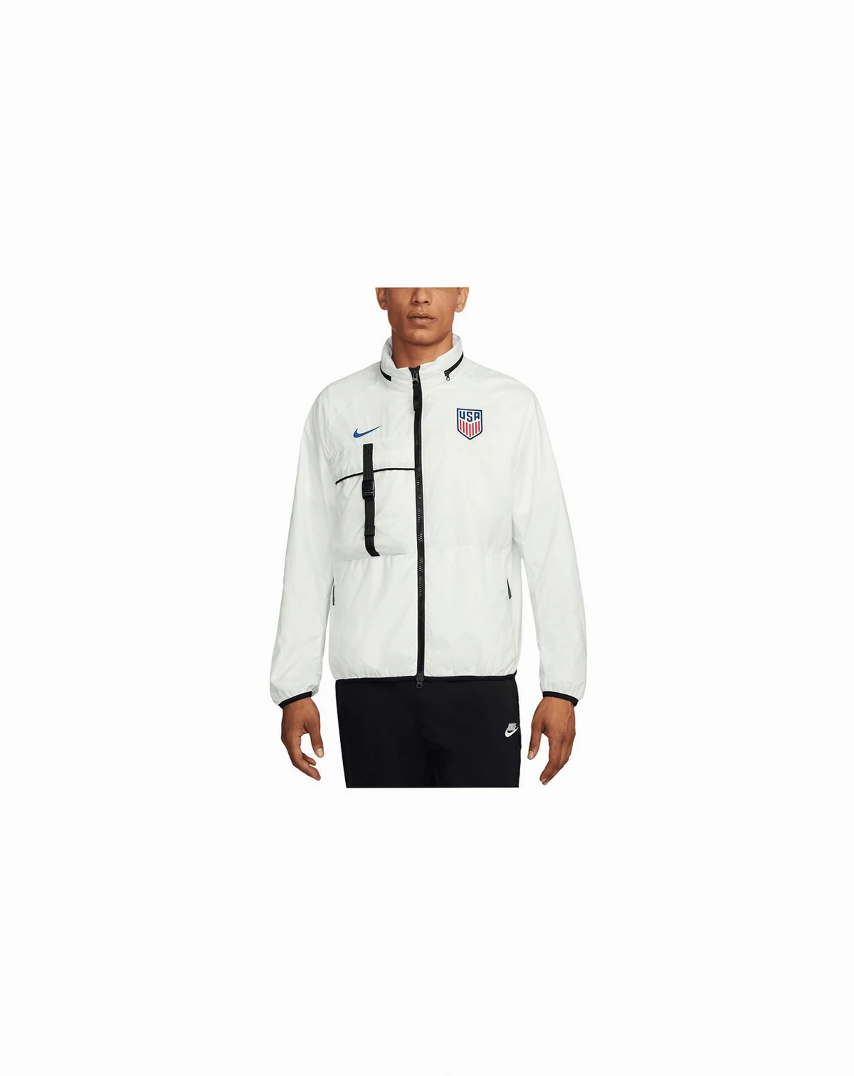 Men's White USMNT 2024 Halo Anthem Full-Zip Jacket