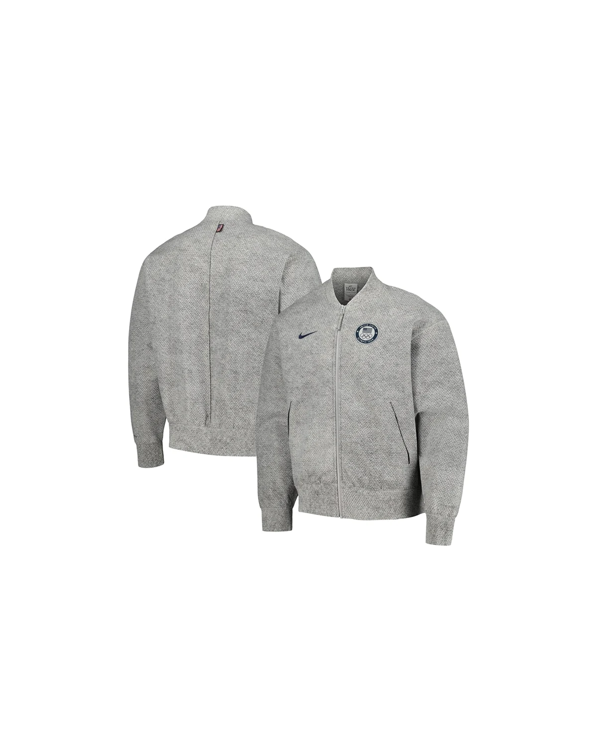 Men's Gray Team USA 2024 Summer Olympics Media Day Look Full-Zip Jacket