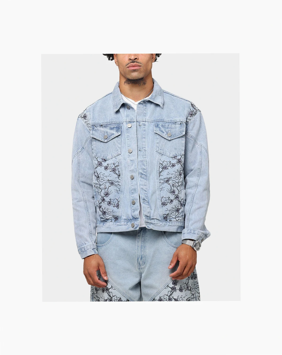 Men's Poison Ivy Panel Denim Jacket